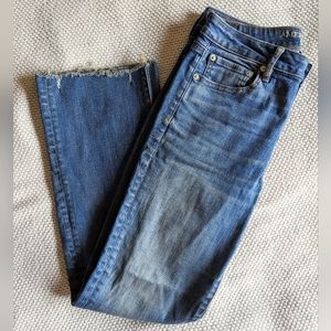 American Eagle high rise cropped flare size 8 Long